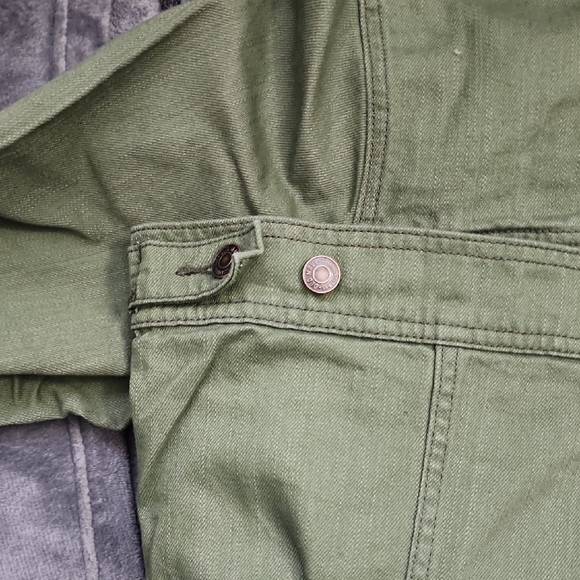 Old Navy Olive Green Jean Jacket - Picture 8 of 8